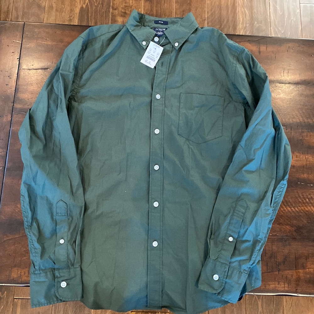 J CREW Slim Flex Washed Long Sleeve Button down Shirt